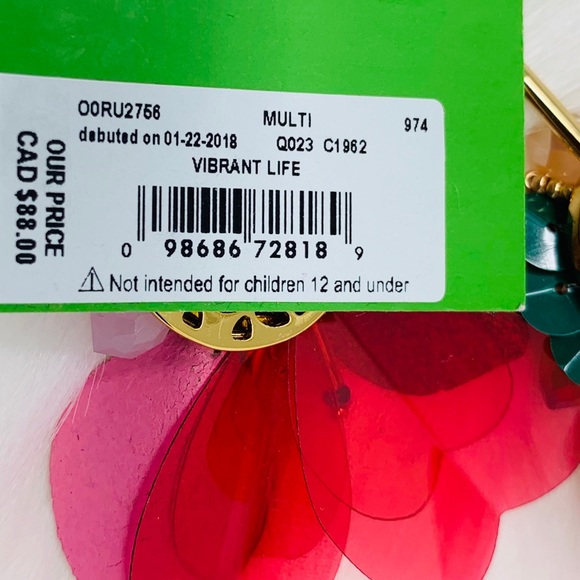 Kate spade vibrant life unique earrings multi pink - Picture 2 of 3